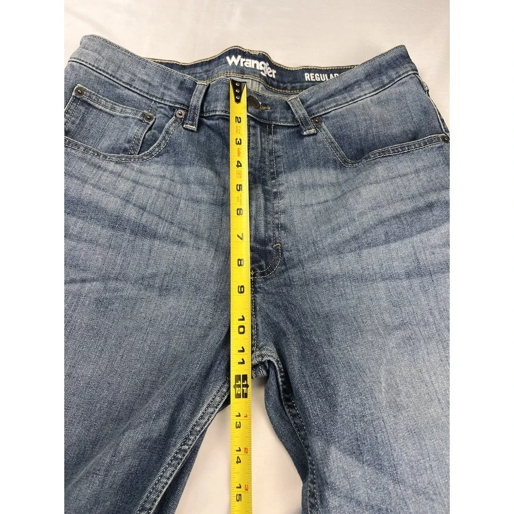 Wrangler Jeans 10MWZ Cowboy Cut Slim Straight Stone Blue Wash Western Mens 32x34